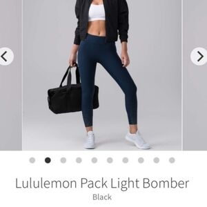 Lululemon Athletica Black Pack Light Bomber